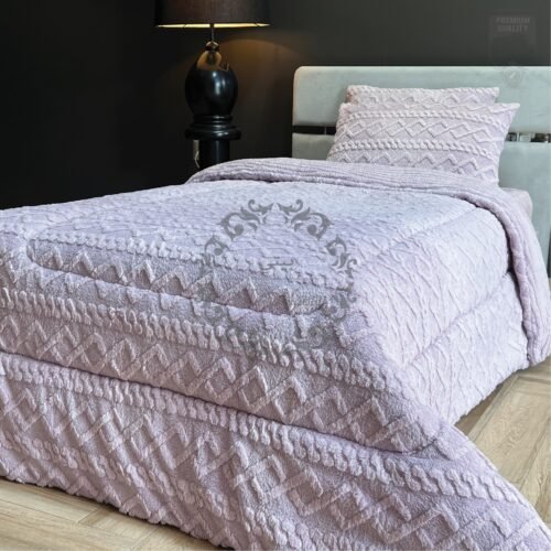 1 Couvre-lit Polaire 1 Place Étreinte Lavande – Élégante