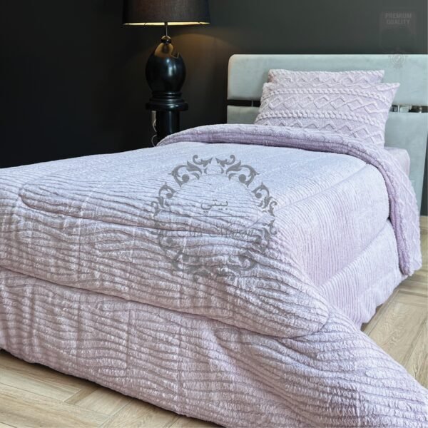 2 Couvre-lit Polaire 1 Place Étreinte Lavande – Élégante