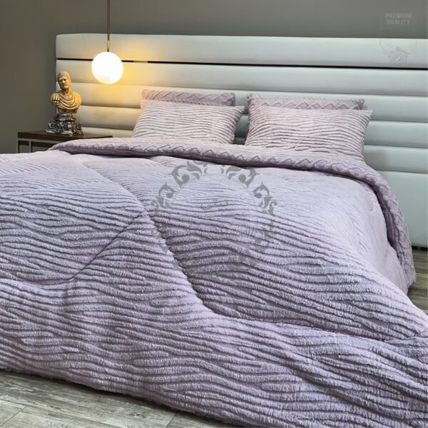 Couvre-lit Polaire 2 Places Étreinte Lavande –  Élégante