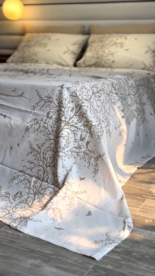 Parure de lit  arbre et oiseaux – Douceur naturelle