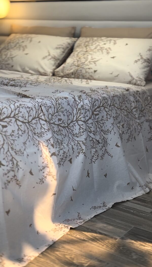 Parure de lit  arbre et oiseaux – Douceur naturelle