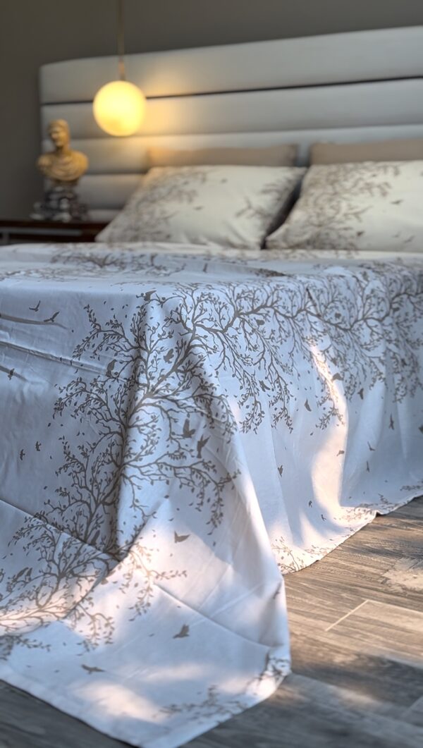 Parure de lit  arbre et oiseaux – Douceur naturelle
