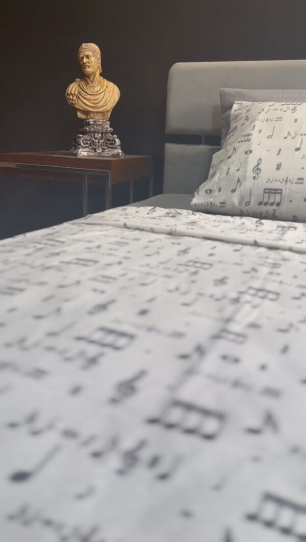 Parure de Lit Notes de Musique – Mélodie Grise