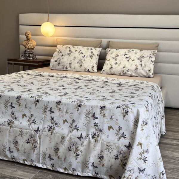 Parure de Lit Fleurie – Papillons et Fleurs