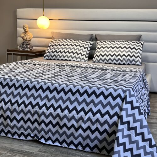 Parure de Lit ZigZag– Élégance Contemporaine