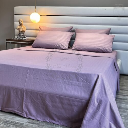 Parure de Lit Couleur Uni –  Design Rayures