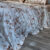 Parure Satin De Coton Imprimé Fleurs Marron