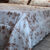Parure Satin De Coton Imprimé Fleurs Marron