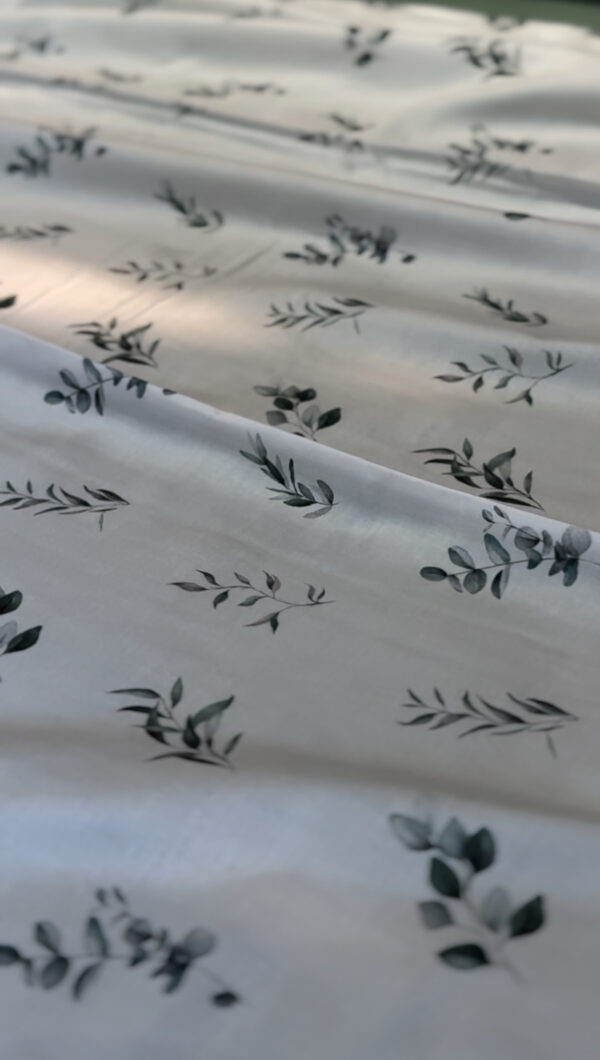 Parure Satin De Coton Imprimé Feuilles et Baies