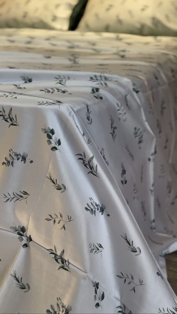 Parure Satin De Coton Imprimé Feuilles et Baies