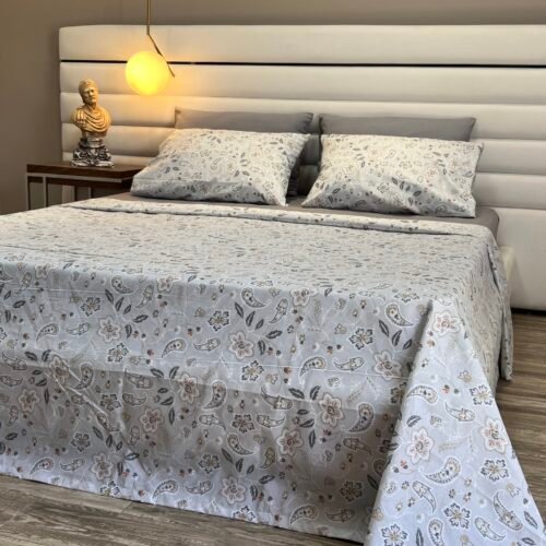 IMG_8286 Parure de Lit Élégance Florale – Gris et Blanc