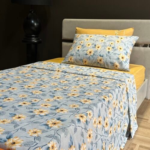 IMG_0456 Parure de Lit Lumière Florale – Jaune Soleil & Bleu Brume