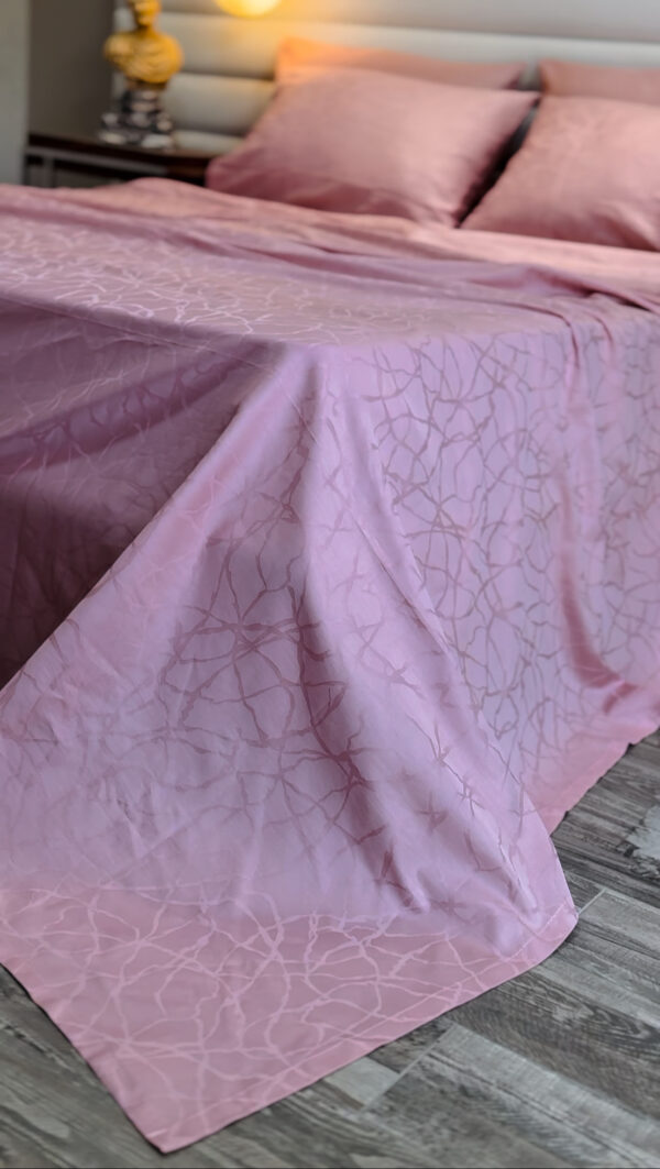 Parure de Lit Satin De Coton Rosée – Douceur Poudrée