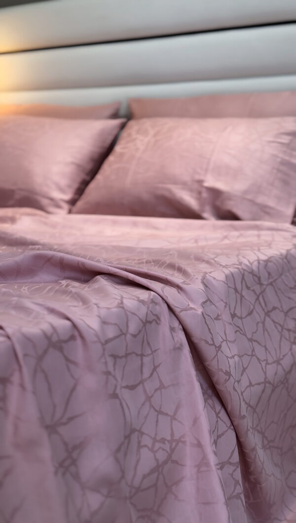 Parure de Lit Satin De Coton Rosée – Douceur Poudrée