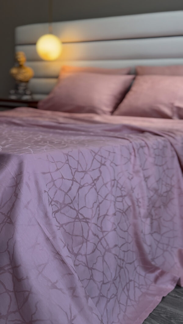 Parure de Lit Satin De Coton Rosée – Douceur Poudrée