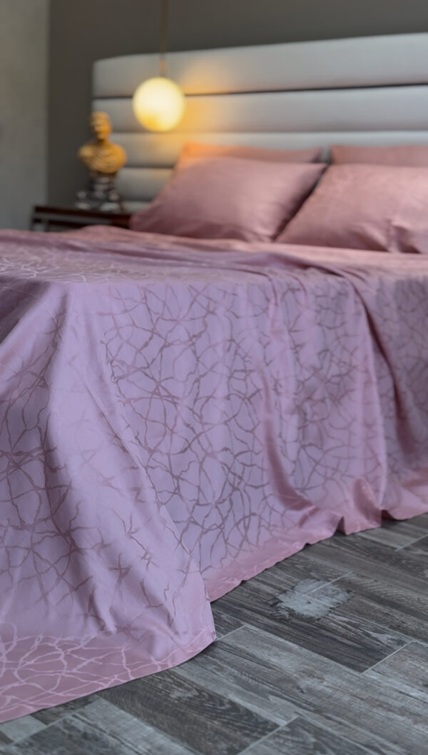 Parure de Lit Satin De Coton Rosée – Douceur Poudrée