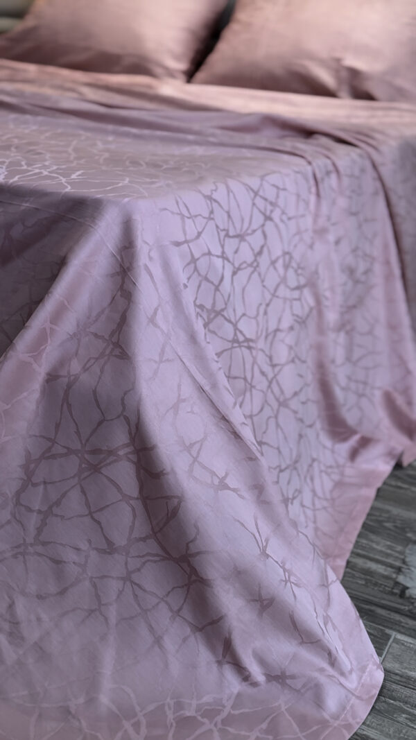 Parure de Lit Satin De Coton Rosée – Douceur Poudrée