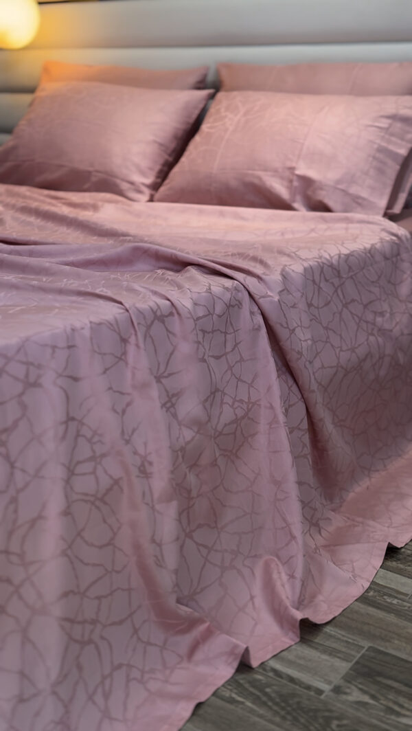 Parure de Lit Satin De Coton Rosée – Douceur Poudrée