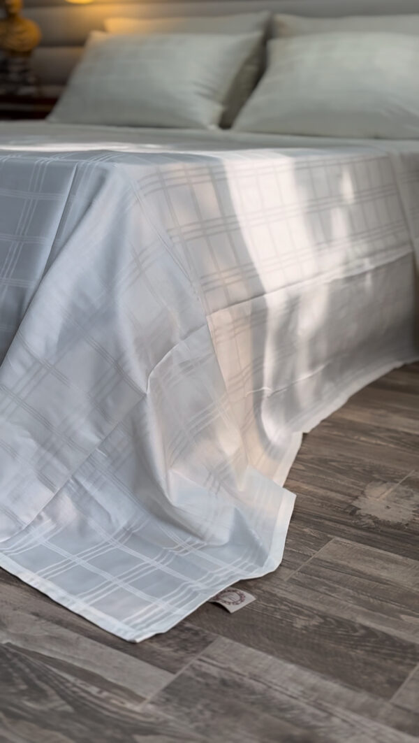 Parure de Lit Satin De Coton Blanc – Épure Moderne