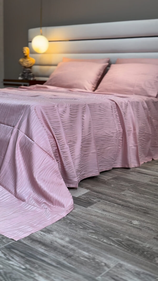 Parure de Lit Satin De Coton Blush Moderne – Harmonie