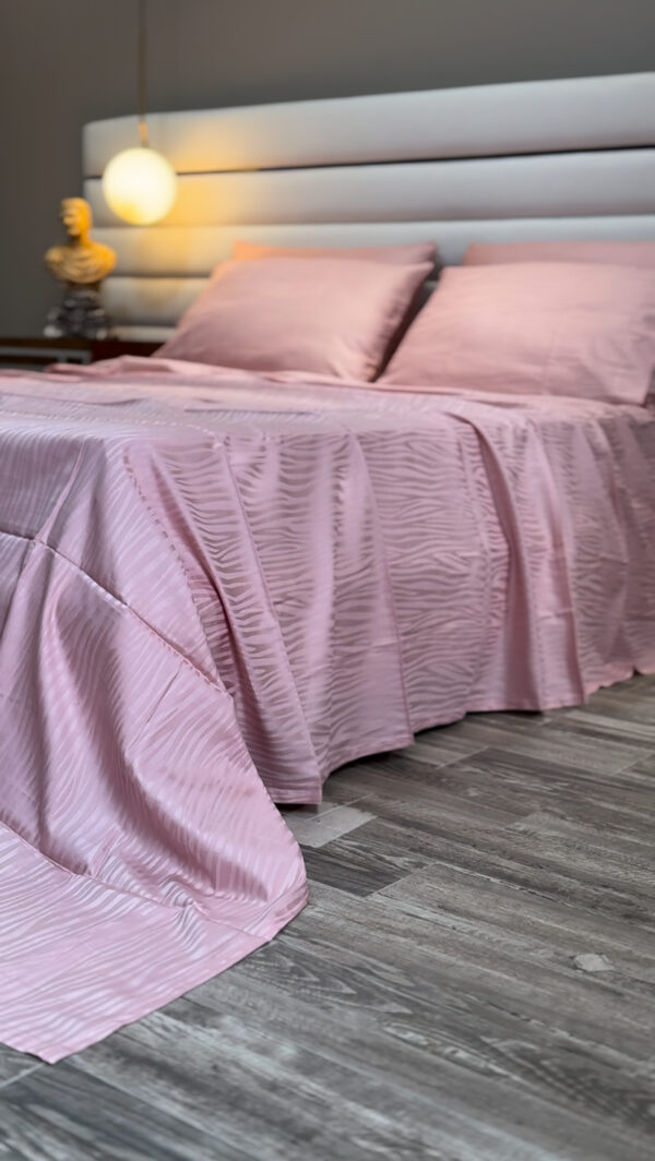 Parure de Lit Satin De Coton Blush Moderne – Harmonie