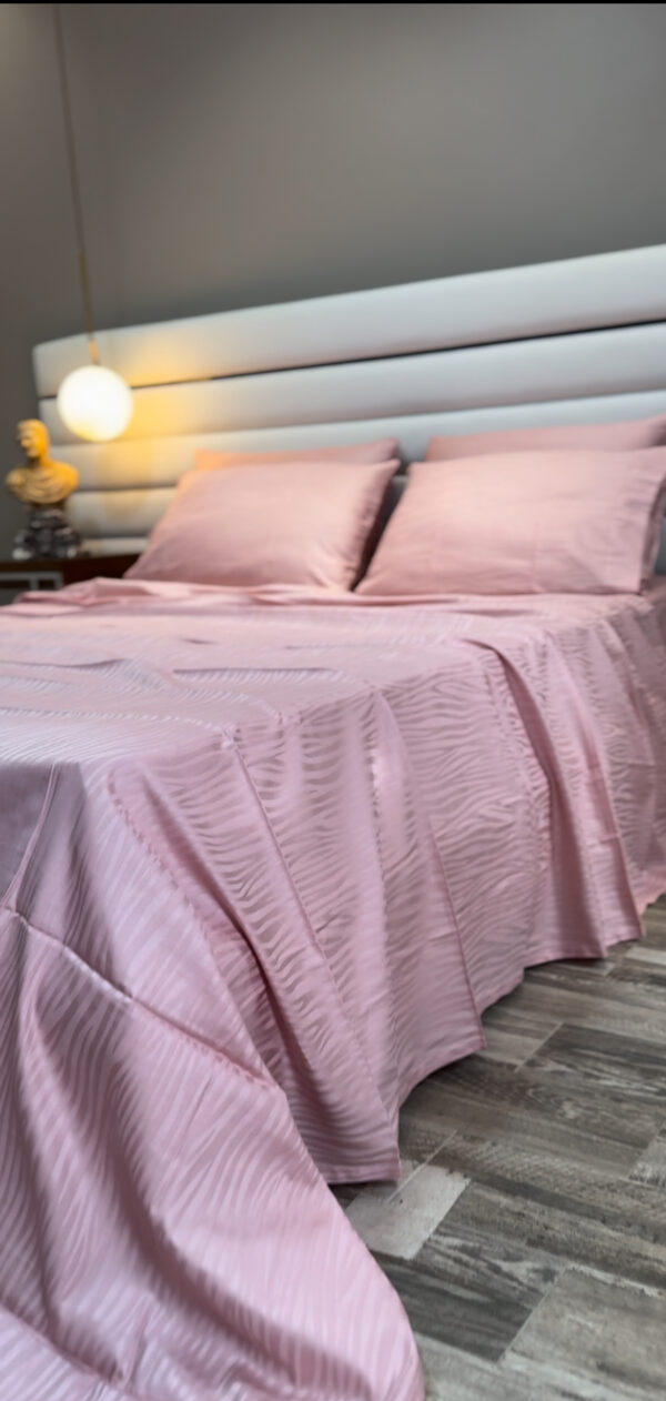 Parure de Lit Satin De Coton Blush Moderne – Harmonie