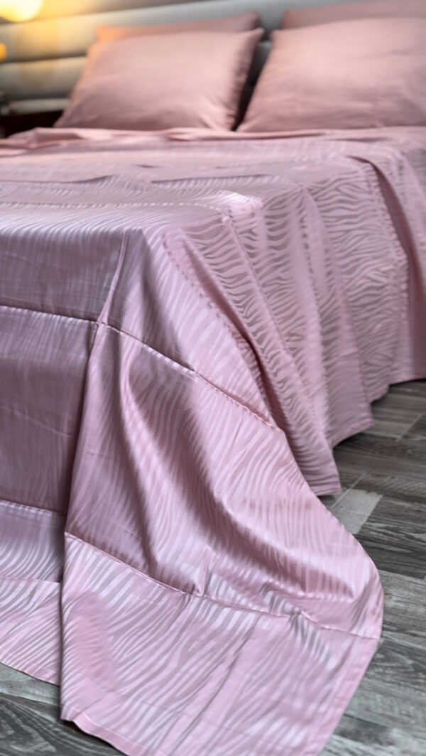 Parure de Lit Satin De Coton Blush Moderne – Harmonie