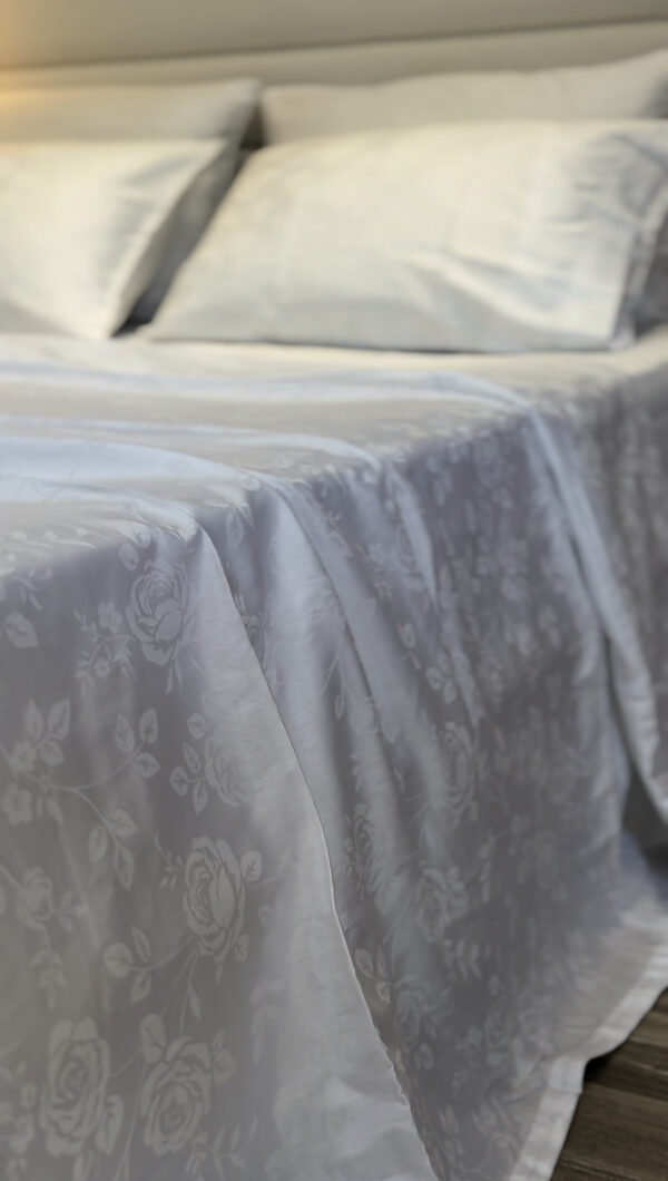 Parure de Lit Satin De Coton Silence Blanc – Minimalisme