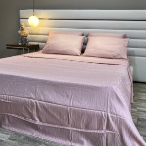 Parure de Lit Satin De Coton Blush Moderne – Harmonie