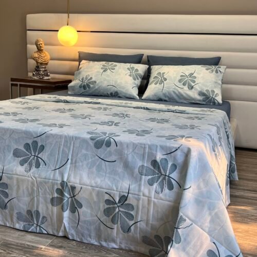 Parure de Lit Jardin Poétique – Bleu Pétale