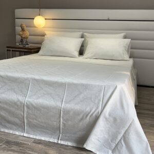 Parure Satin de Coton Uni - design baroque 2