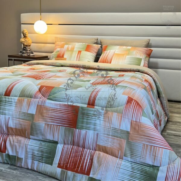 16 Couette 2 Places Rythme Urbain – Pinceaux Multicolores