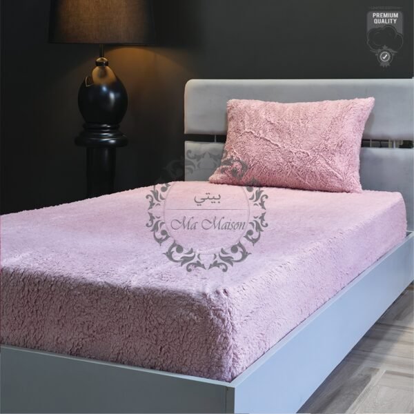 Couvre-lit Polaire 1 Place – Ultra Doux Mauve rose