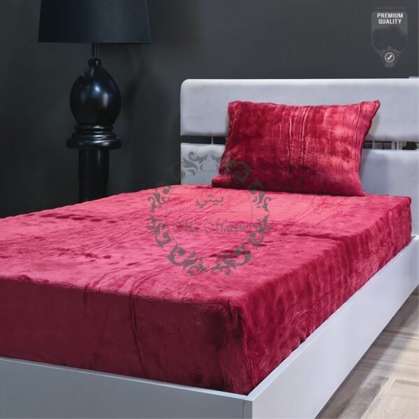 13 Couvre-lit Polaire 1 Place – Rouge Velours Élégance