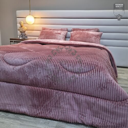 14 Couvre-lit Polaire 2 Places – Ultra Doux Mauve