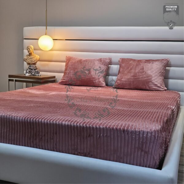 18 Couvre-lit Polaire 2 Places – Ultra Doux Mauve