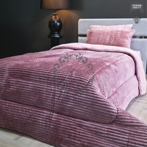 Couvre-lit Polaire 1 Place – Ultra Doux Mauve rose