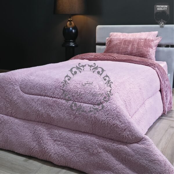 Couvre-lit Polaire 1 Place – Ultra Doux Mauve rose
