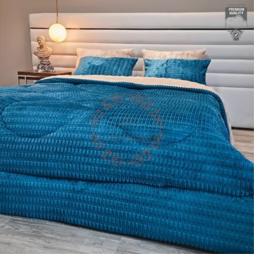 Couvre-lit Polaire 2 Places – Bleu Minuit