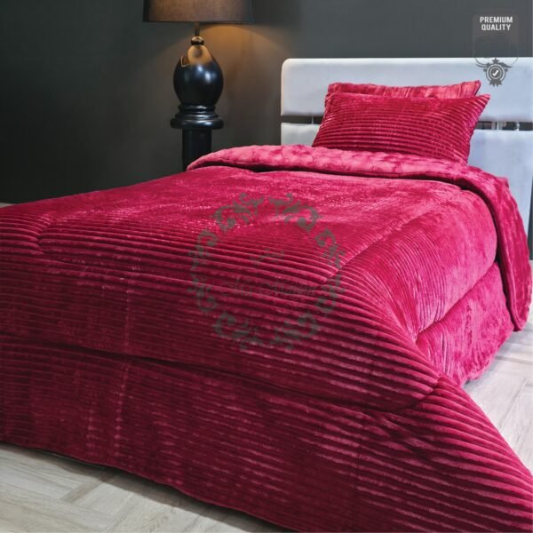 3 Couvre-lit Polaire 1 Place – Rouge Velours Élégance