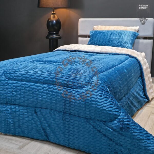 Couvre-lit Polaire 1 Place –  Bleu Minuit