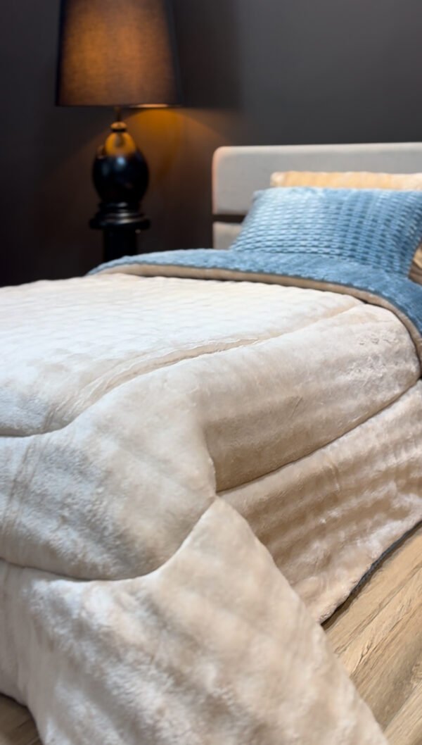 IMG_4589 Couvre-lit Polaire 1 Place – Gris Bleu Premium