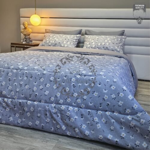 11 Couette 2 Places Jardin Gris Bleu – Élégance Florale