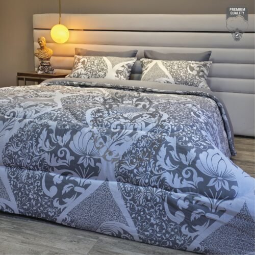 13 Couette 2 Places Arabesques Naturelles – Baroques Gris