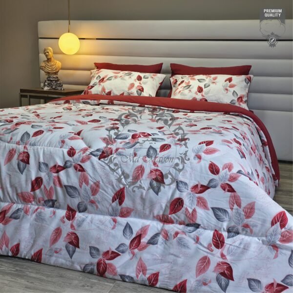 Couette 2 Places Feuillage Écarlate – Élégance Boréale