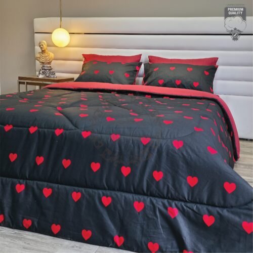 17 Couette 2 Places Cœurs Écarlates – Édition Limitée