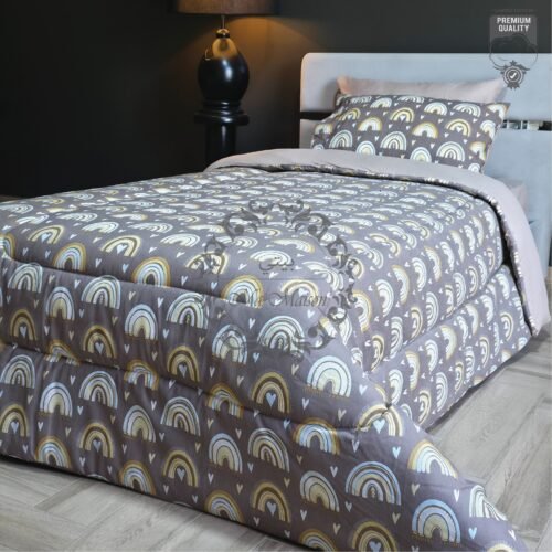 Couette 1 Place Arc Câlin – Éclats de Tendresse