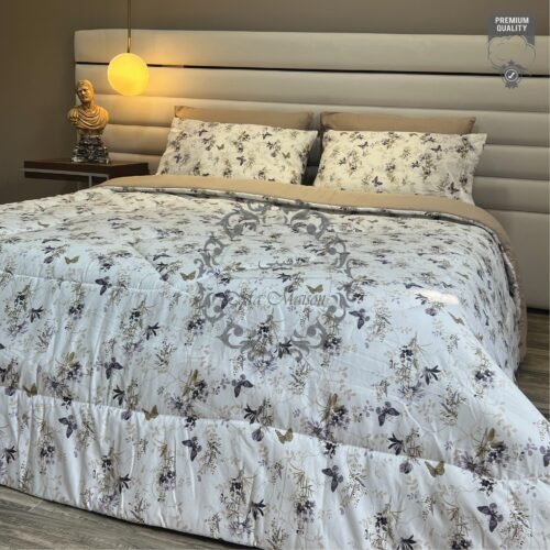 Couette 2 Places Fleurs & Papillons – La Maison Élégante