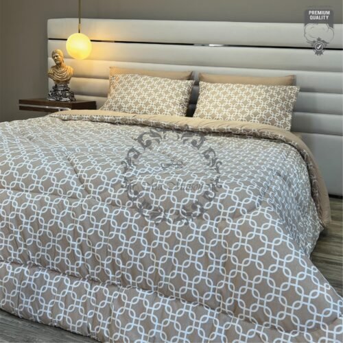 Couette 2 Places Épure Graphique – Beige Lin