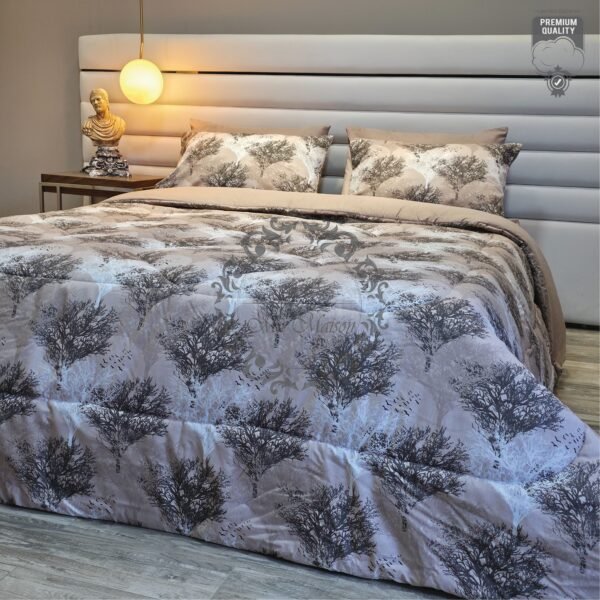 Couette 2 Places Forêt Sereine – Brun & Ivoire